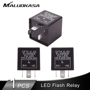 

3 Pins Motorcycle LED Flash Relay Adjustable Frequency Square Flashing LED Flasher Relay Motorcycle Flash Relay Turn Signals 12V