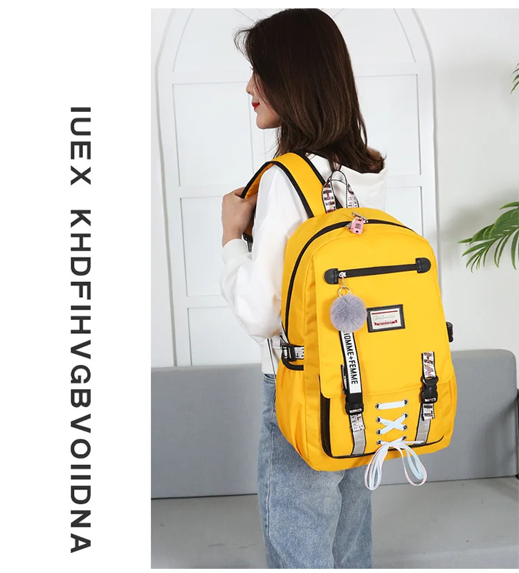 Backpacks School Bags For Teenagers Girls Student Women Larger Capacity Anti-theft USB Backpack Rucksack Female Travel Book Bags