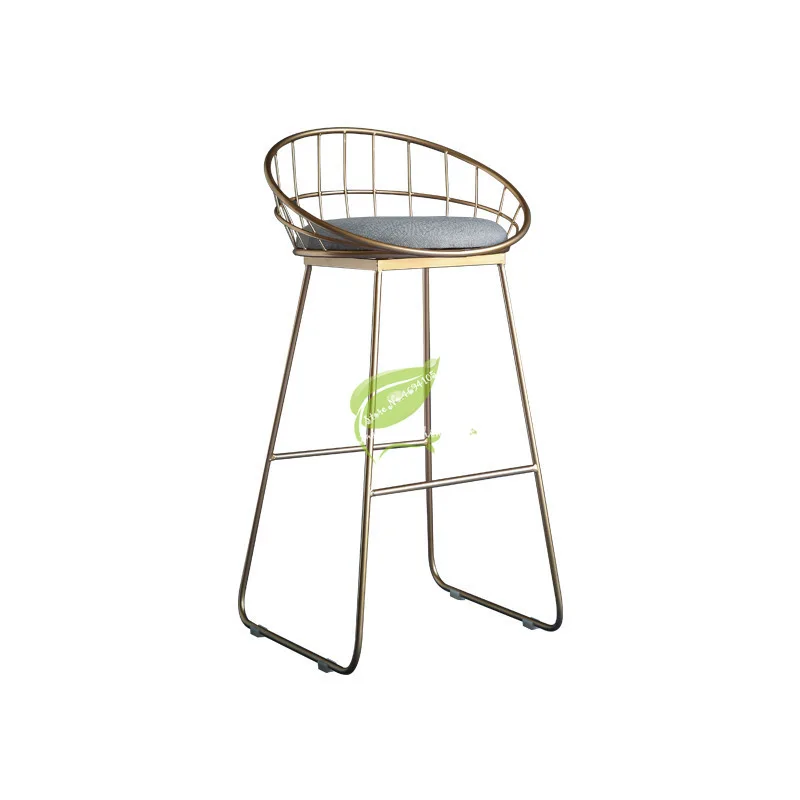 البراز شريط Tabouret دي بار بسيط شريط البراز المطاوع الحديد كرسي طويل الساق الذهب مقعد مرتفع كرسي طعام حديث الشمال حانة اكسسوارات