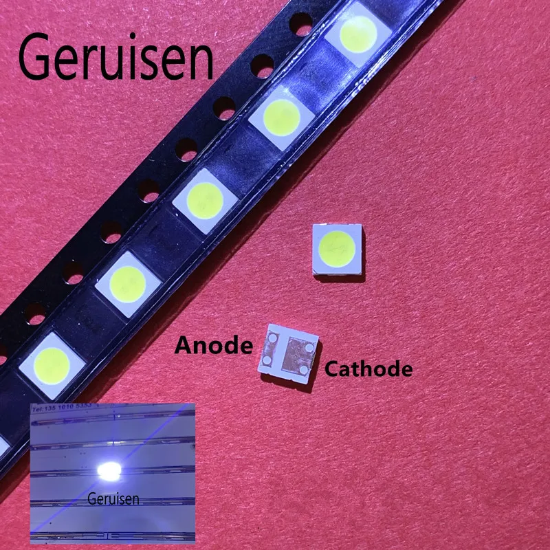 Диодная Подсветка для телевизора 1 Вт 3 в 3535 SMD LED Televisao холодный белый 3537 лм 5000