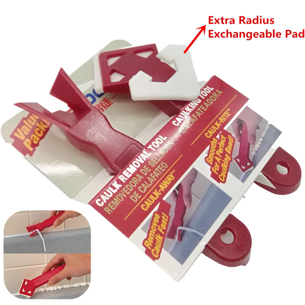 

Caulk Away Remover and Finisher Made by Builders Choice Tools Limited Bulider Tools Tile Caulk Cleaner with Extra Pad