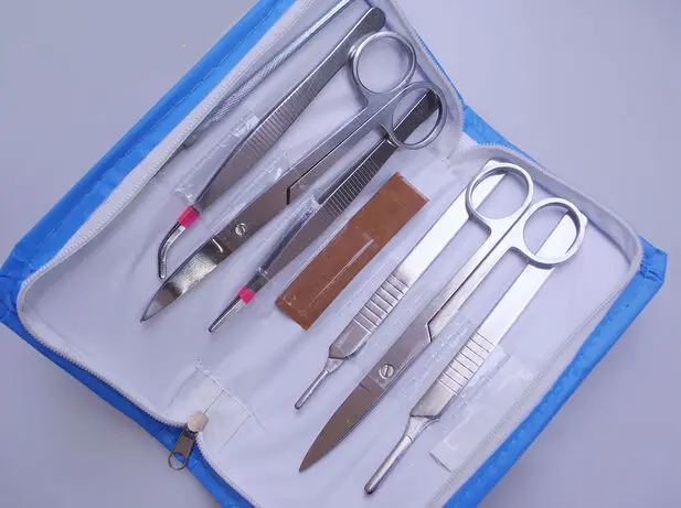 

7 Tools/Set Dissecting Dissection Kit Set Biology Student Lab New