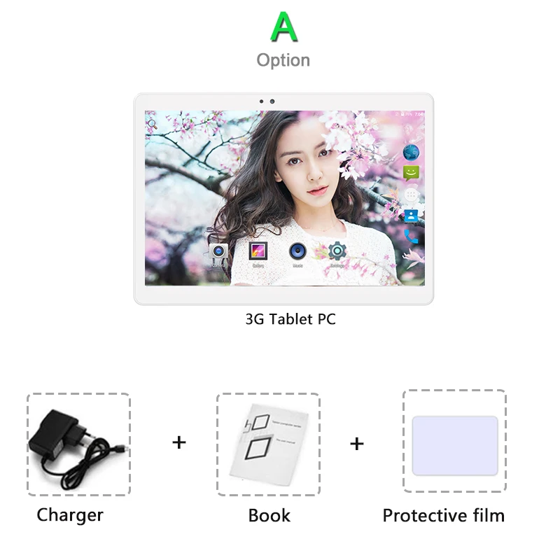 Подлинный 10,1 дюймовый планшетный ПК Android 8,0 Восьмиядерный 1280*800 ips ram 6 ГБ rom 64 ГБ 3G/4G LTE телефонный звонок 10 планшетов+ подарок - Комплект: Комплект 1