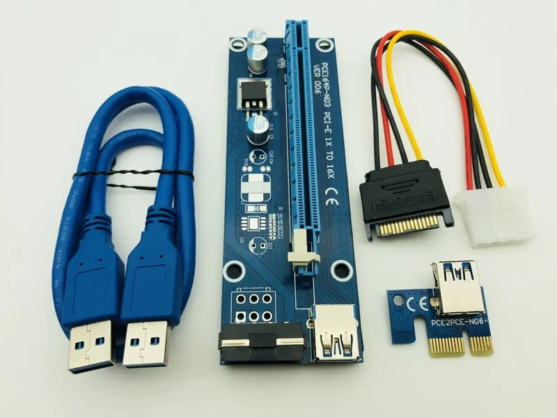 10 шт. USB 3 0 PCI E Riser Express 1X 4x 8x 16x расширитель переходника адаптер конвертер карта SATA