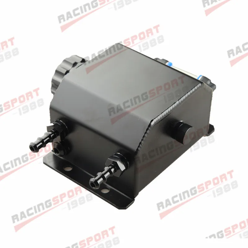 

Universal 1L Coolant Radiator Overflow Recovery Water Tank Bottle Aluminum Black