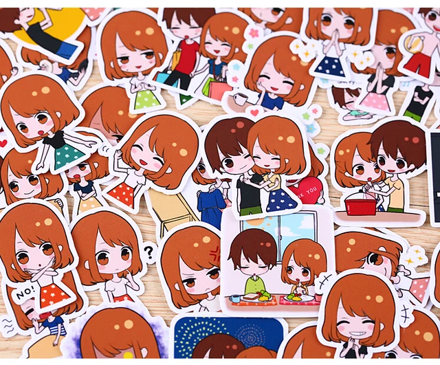 Creative Cute Self-Made Super Girl Menhera-Chan Scrapbooking Stickers/Decorative  Sticker/Diy Craft Photo Albums 40Pcs/ Pack : : Automotive