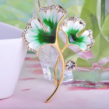 

12pcs/lot Wholesale Enamel Brooches Pins For Wedding Jewelry Rhinestone Flower Brooch Women's Broach Broche Esmaltes
