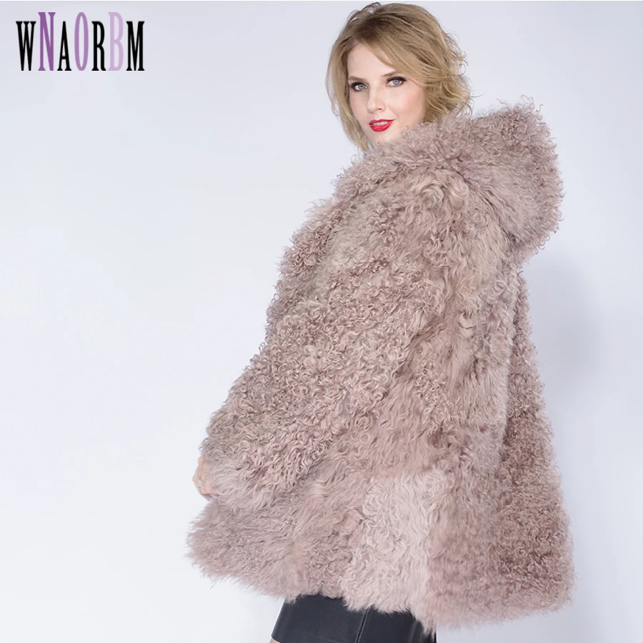 

2019 Lamb Fur Jacket, Winter Warm Fashion Sexy Fur Coat, Multi-color Custom Casaco De Pele for Women Manteau Fourrure Femme