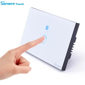 

Sonoff Light Wifi Switch Glass Panel Touch Switch, Wireless Control Wall Switch,Wifi Control Switch Via Phone Alexa Smart Home