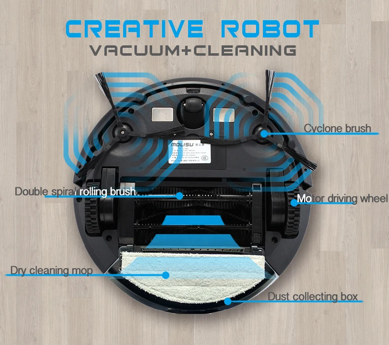 MOLISU A6 робот пылесос Швабра домашний пол, новинка года A6 дом подметания уборки, из России