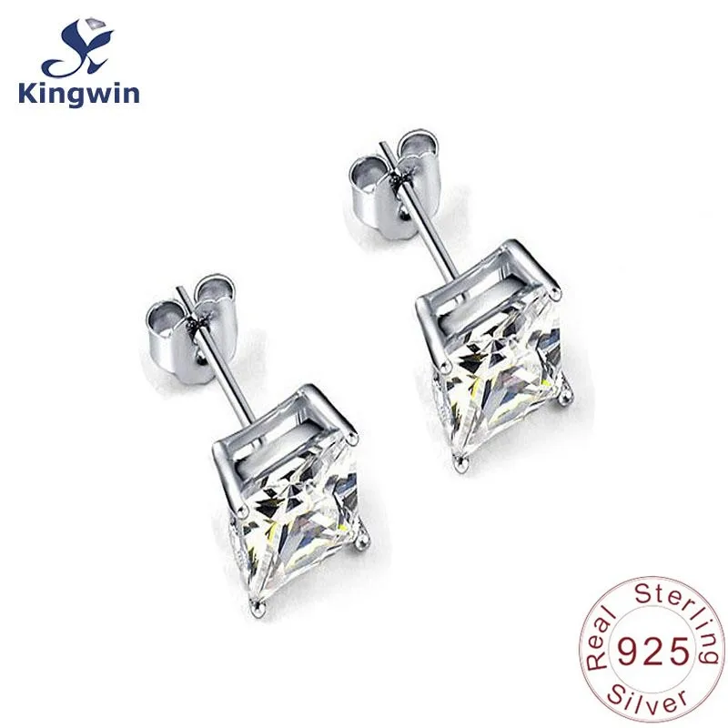 925 Sterling Silver /& Gold-tone CZ /& Red Stone Dangle Post Earrings