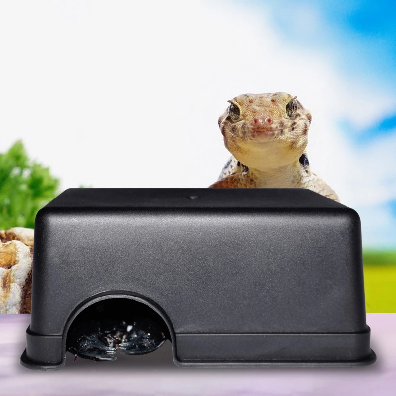 

Plastic Reptile Hide Box Den Spawning Cave S L for Tortoise Snake Lizard Pets