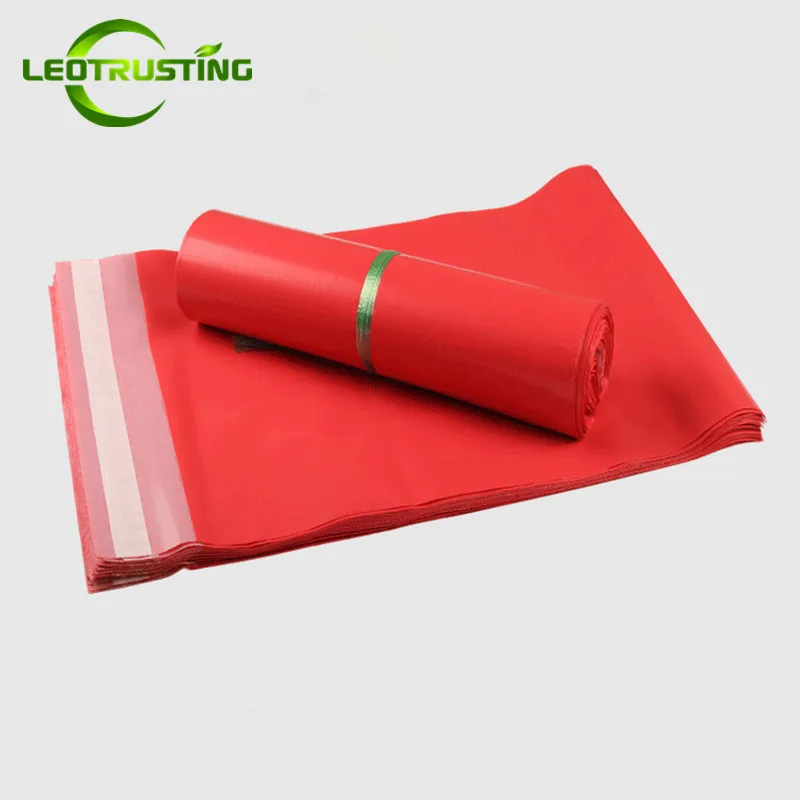 

Leotrusting Red Poly Mailing Adhesive Envelope Bags Bolsa Gift Packaging Bags Plastic Mailer Red Wedding Gift Safty Shipping Bag