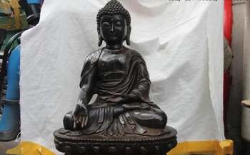

USPS to USA S1038 20 Tibet Buddhism Temple Copper Bronze Sakyamuni Tathagata Rulai Buddha Statue