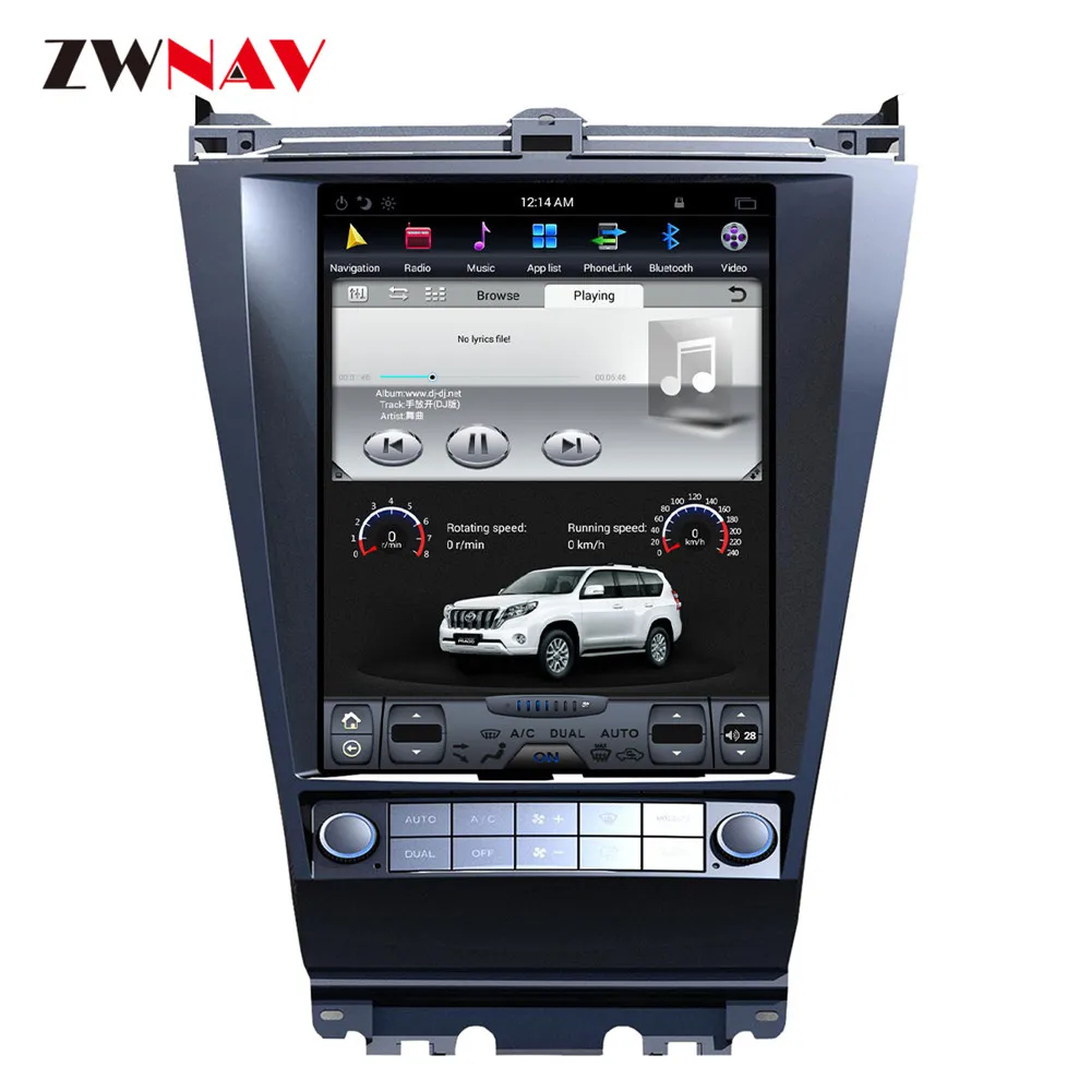 Perfect ZWNVA Tesla Screen Android 6.0 Car DVD Player Radio GPS Navigation For HONDA ACCORD Seven 2003 2004 2005 2006 2007 Multimedia 3