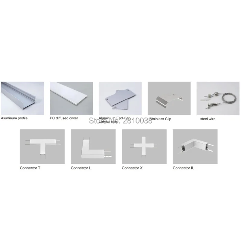Canal de Montagem Largura em Forma de u Perfil para Parede de Luzes u de Alumínio Conjuntos 10x2 M e lote 6000 Séries Levou 75mm de Alumínio Levou Habitação 3 Conjuntos 10X2 m Lote 6000 séries levou
