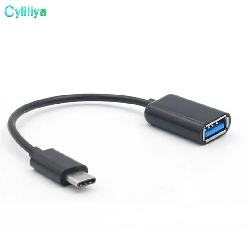 type C OTG usb-адаптер, кабель 3,1 type-C штекер USB 3,0 A Женский OTG адаптер для кабельного шнура Белый/Черный 16,5 см