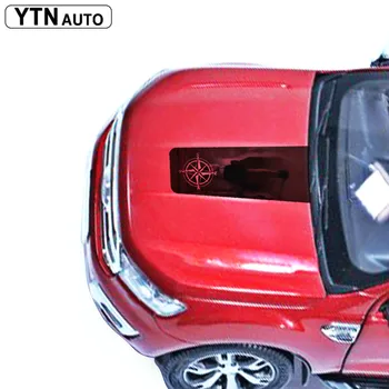

Fit For FORD RANGER Everest Car Decals Rose Compass Hood Bonnet Graphic Vinyl Scratch Modified decoration Car Stickers Custom