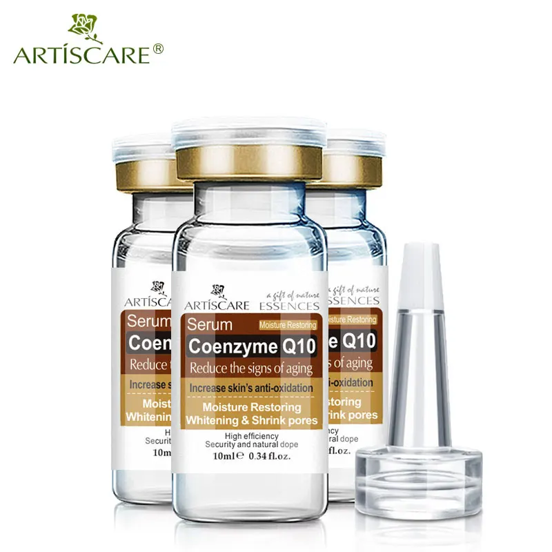 

ARTISCARE Coenzyme Q10 Moisturizer Face Serum Essence Whitening Acnes Treatment Shrink Pores Anti Aging Cream 3Pcs Skin Care