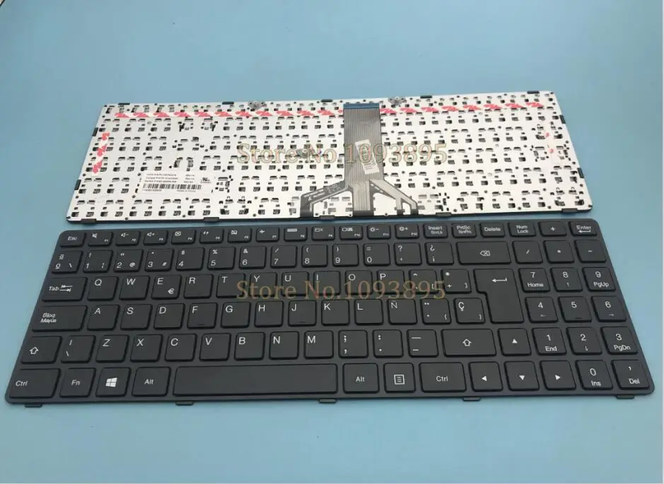 Новая испанская клавиатура для ноутбука LENOVO Ideapad 100 15 100-15IBD 100-15IB с черной рамкой |