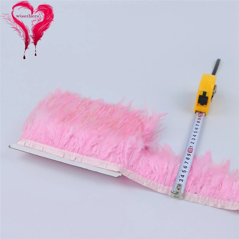 5 pink rooster saddle feather trims 5
