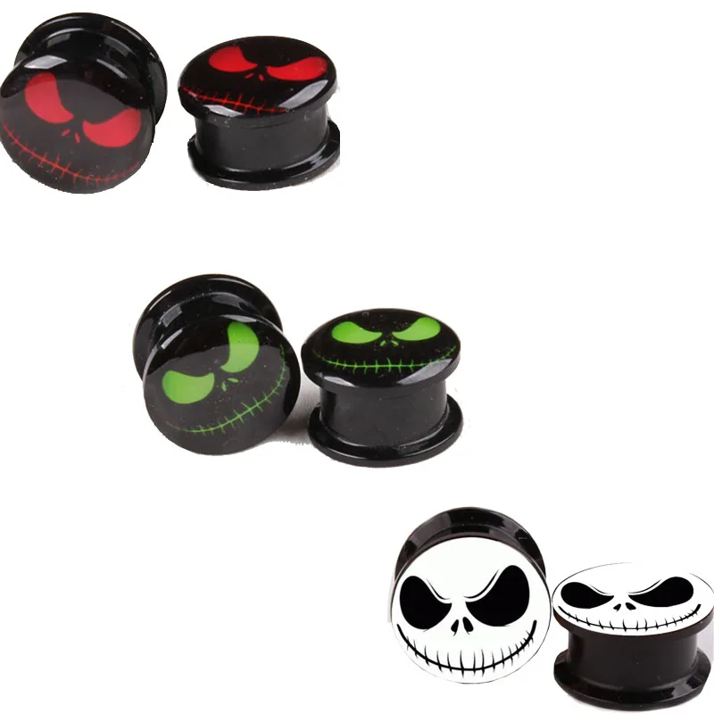 

2017 Fashion Nightmare 1 Pair Big Ear Gauges Piercing Plugs Tunnels Screw Fit Ear Stretching For Women Personality Body Jewelry