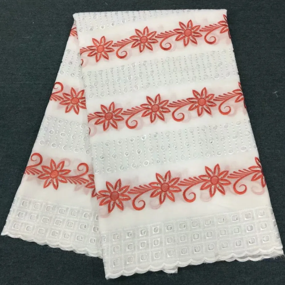 

New hollow design good quality african cotton lace fabric the latest swiss voile lace fabric for dress 5yards/piece f16no061