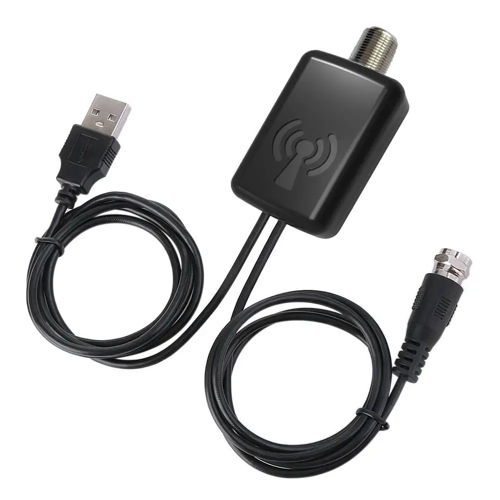 HDTV TV Antenna Amplifier Signal Booster Antenna Adapter Low Noise Easy Install For Non-amplified Passive Television Antennas