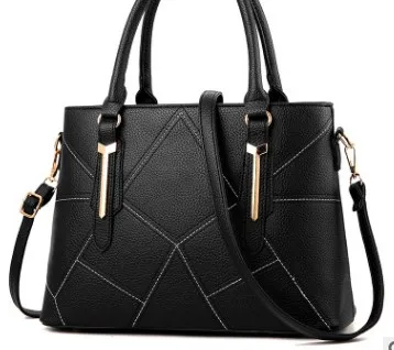 Женская сумка, новинка, женская сумка-мессенджер, повседневная женская кожаная сумка, женские классические сумки через плечо, женская сумка-тоут,, C906 - Цвет: Черный