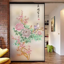 На заказ оконная пленка матовая стеклянная пленка оконная решетка балкон раздвижные двери стеклянные наклейки Электростатическая декоративная пленка