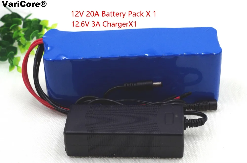 

12V 20000 mAh 18650 Lithium Battery Miner's Lamp Discharge 20A 240W xenon lamp battery with PCB + 12.6V From the Polymer Charger