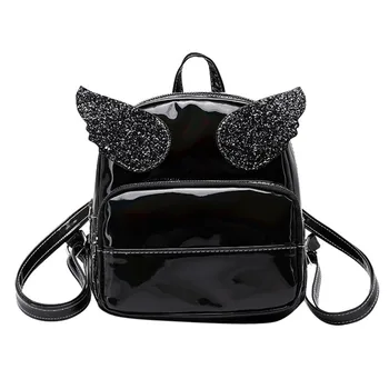 

Backpack New Women Backpack Mini Travel Bags Laser Wing Backpack Women Girls Shoulder Bag PU Leather Holographic Backpack #40