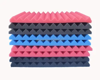 

12pcs 30x30cm Soundproofing Acoustic Studio Absorbing Wedge Foam Tiles Wall Panels Suitable for sound studio