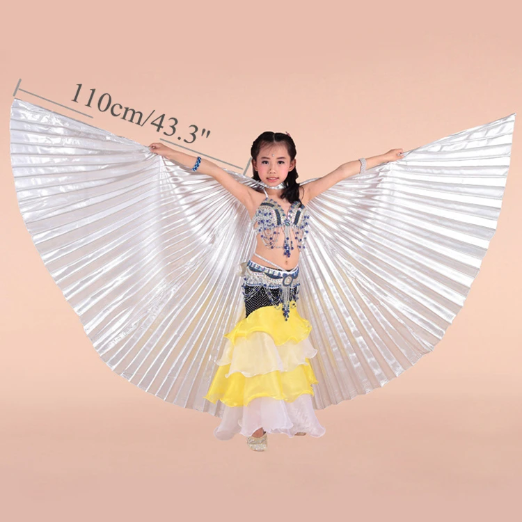 Children Dance Performance Props Belly Dance Accessories Egyptian Gold/Silver/white Isis Wings No Sticks
