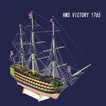 HMS Victory 1765 Западный деревянный парусник Британский Королевский морской корабль модель кораблей Лазерная резка процесс обучающие игрушки
