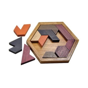 

Children Puzzles Educational Wooden Toys Tangram/Jigsaw Board Wood Geometric Shape Puzzle Intelligence Toy for Kids Baby BoyToys