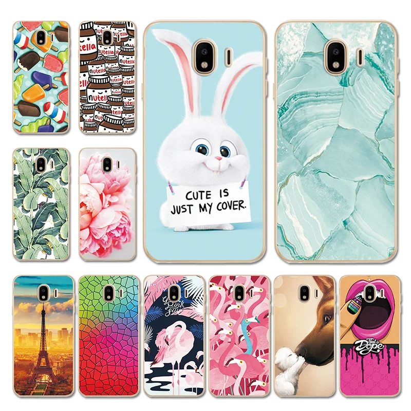 

Case For Samsung J4 J6 Plus Cover Soft Black TPU Rose Flowers For Samsung J4 2018 Case J5 J7 Prime Cover J3 J5 J7 2017 Cases