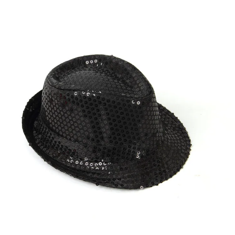 Hot Sale 2018 New Fashion Children Sequins Hat Unisex Jazz Hat Boys And Girls Stage Performance Hat ACA63 (7)