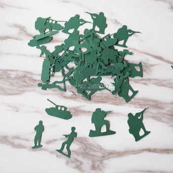 

Green Toy confetti -Toy Party decor - Army Man Party Confetti - Military birthday table scratter