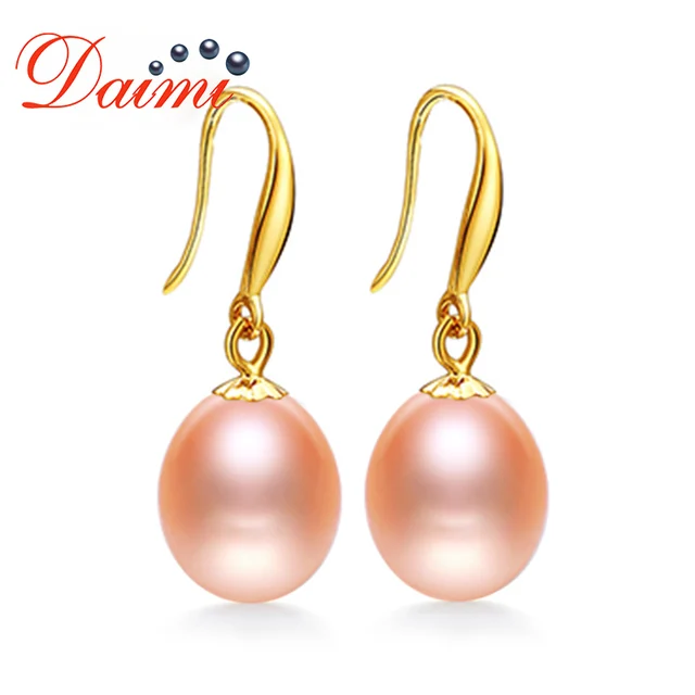 Daimi 18k Gold Hook Earrings Freshwater Pearl 8 9mm Daimi 18k Gold Hook Earrings Freshwater Pearl 8 9mm Yellow Fine Jewelry