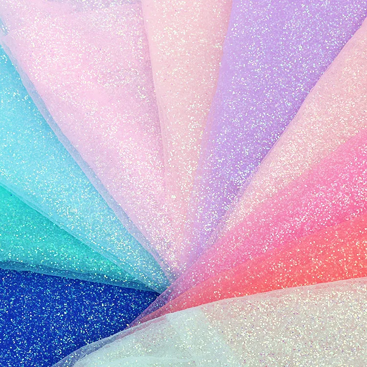 Красочные горячие штамповки Марля сценическая одежда ткани золото-напыление платье высокий блеск серебро Яркий порошок сетка пряжа