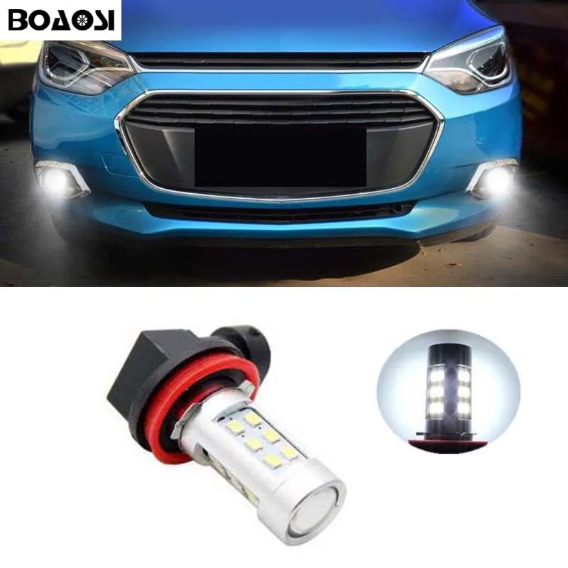

BOAOSI 2x H11 LED canbus Bulbs Reflector Mirror Design For Fog Lights For Chevrolet Cruze Camaro Sonic Spark Equinox 2013-2015