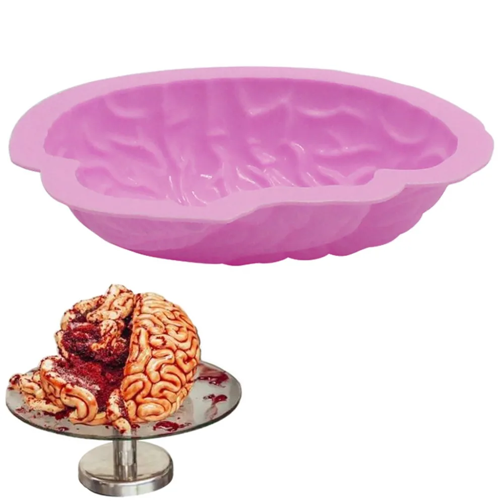 Силиконовая форма для торта 3d в форме мозга Пудинг Форма для выпечки, сделай сам лоток сковорода кухонный инструмент для торта кухонные Инструменты для декорирования аксессуары BB4