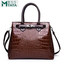 Maiyaya, новинка, женская сумка из крокодиловой кожи, Женская Повседневная Сумка-тоут, сумки на плечо, большая вместительность, женские сумки-мессенджеры