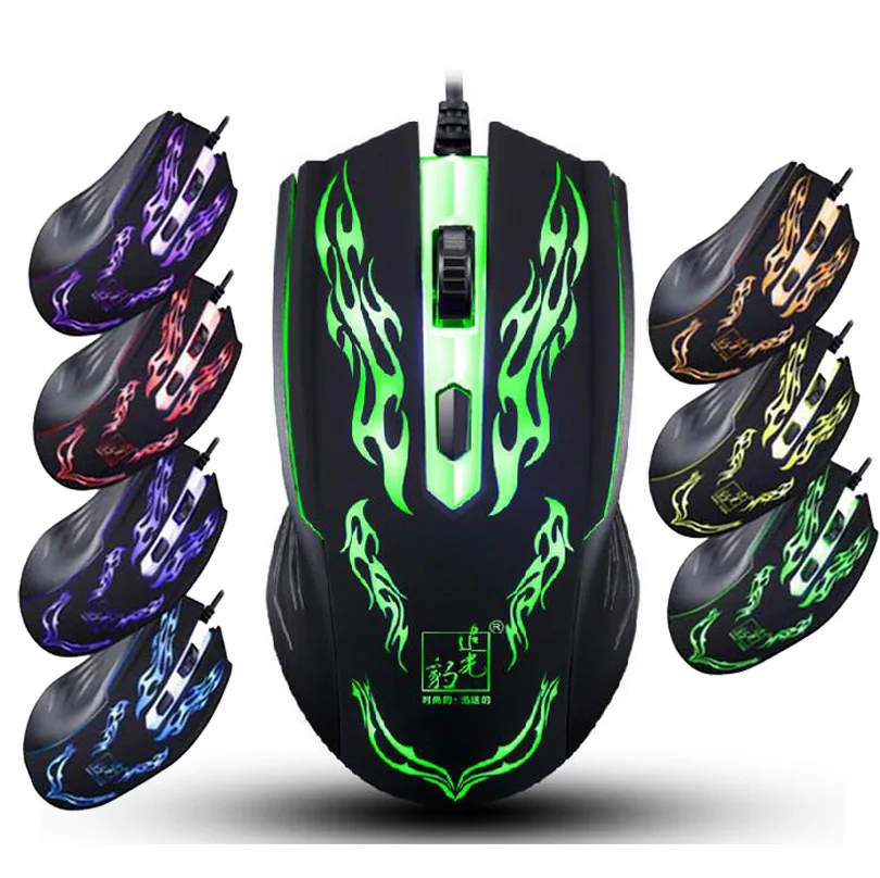 Профессиональная Проводная игровая мышь 800/1200 DPI LED оптическая USB геймерская