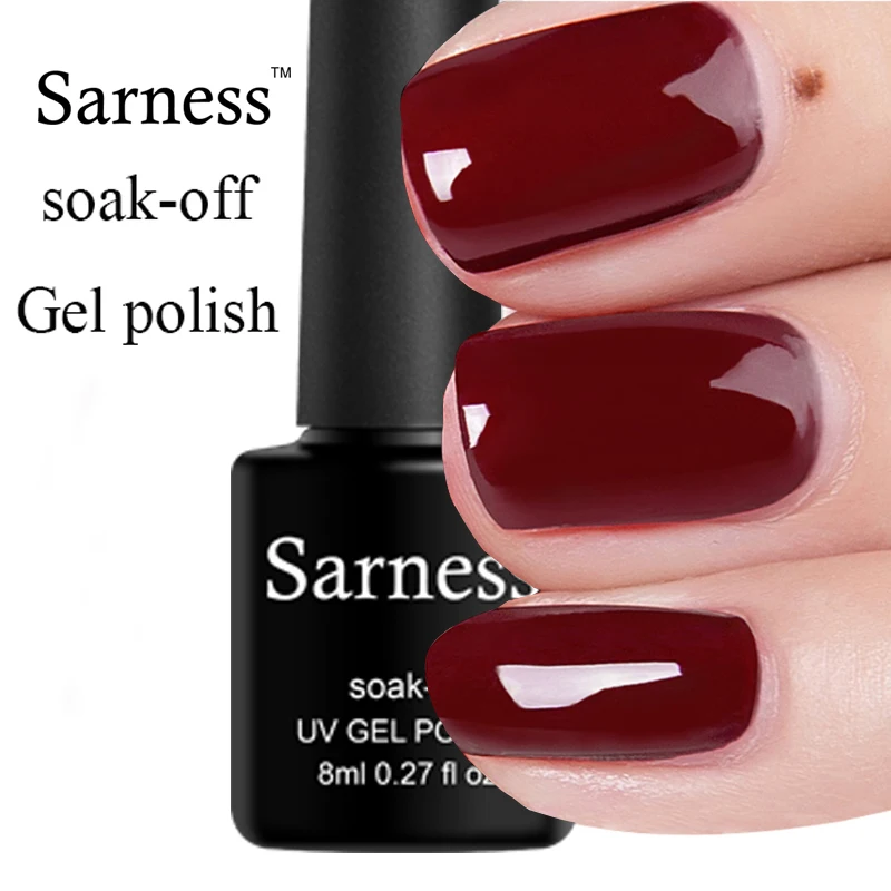 

Sarness Gel Varnish Semi Permanent Primer Long-lasting Gellak 8ML Off White Pure Colors UV Gel LED Lamp Nail Gel Polish Lacquer