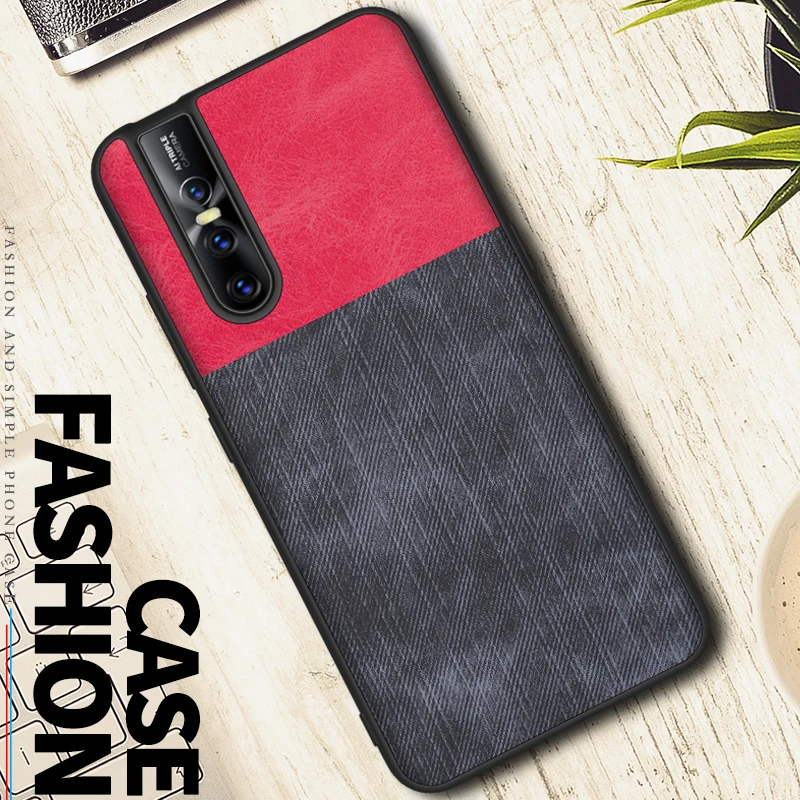 Vivo V15 Pro Case Vivo Nex S Flagship Case Cover Nex A Back Cover Vivo X27 V15 V15pro Silicon Jeans Fabric Shockproof Capa Funda
