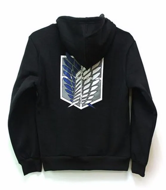2 Colors Anime Attack on Titan Unisex Cosplay Costume Green/Black Hoodie Scouting Legion Hooded Jacket -
