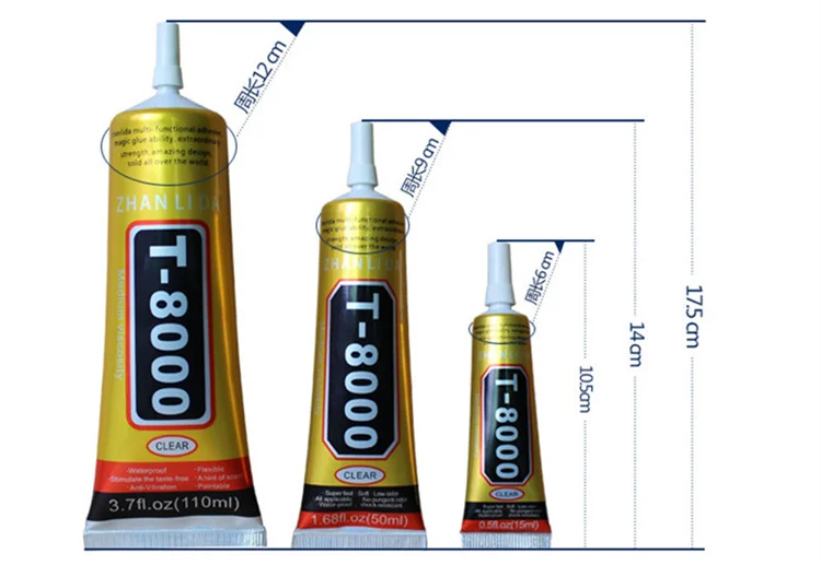 2 шт 15 мл жидкий клей многоцелевой ремонтный клей для ювелирных изделий сенсорный экран панель рамка фиксация эпоксидный клей DIY инструмент T8000
