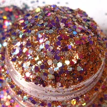 Акриловый гель для ногтей голографический Блеск Смесь G343